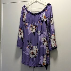 Onetheland Lavender Off The Shoulder Dress